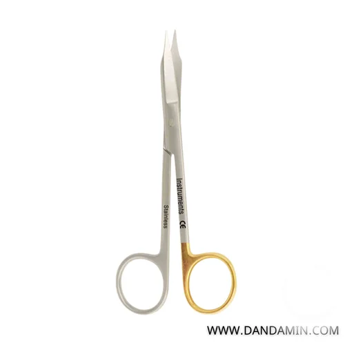 قیچی جراحی سرصاف دنده ای دسته طلایی دناپویا 2012