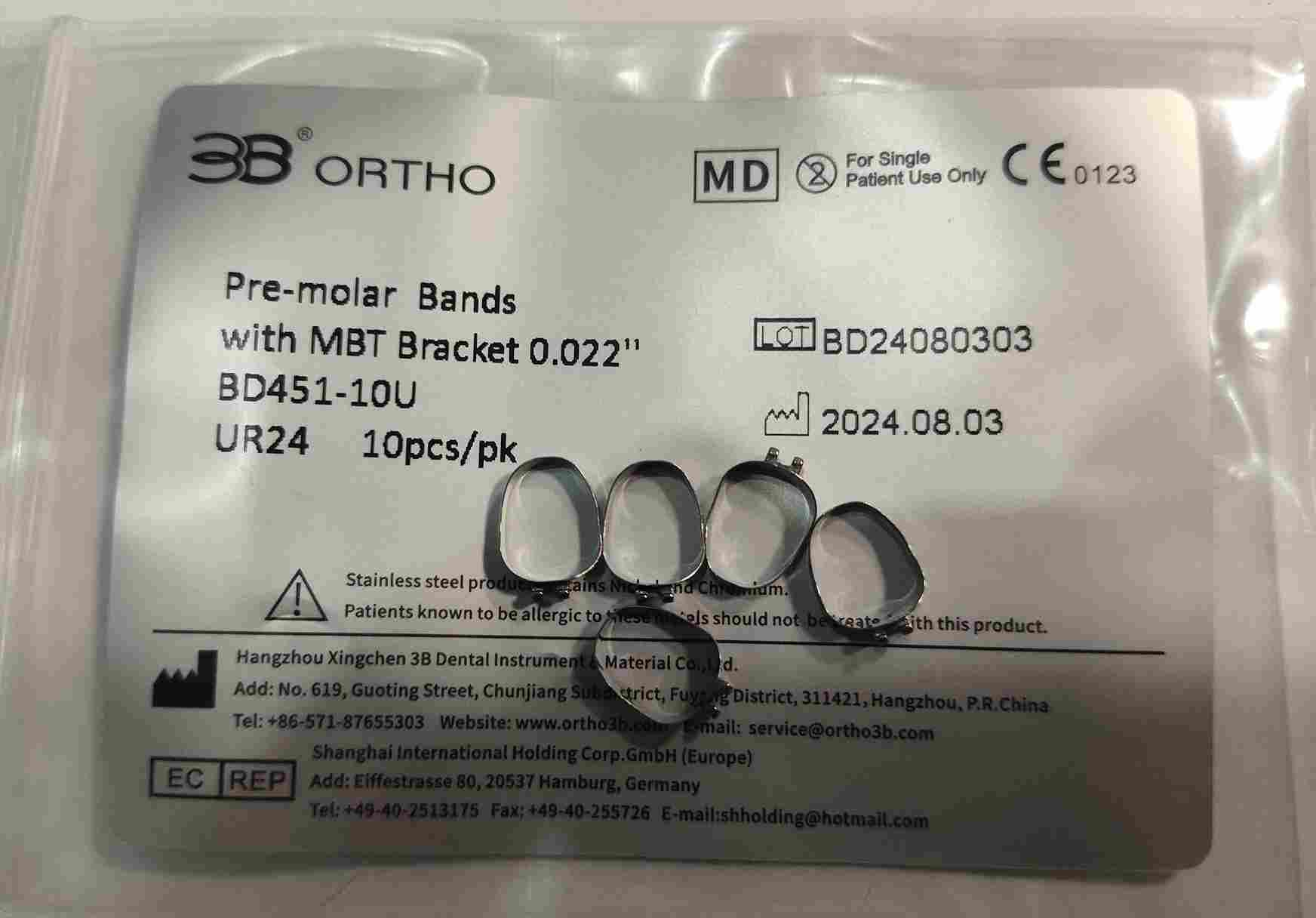 بند پرمولر با براکت ارتودنسی