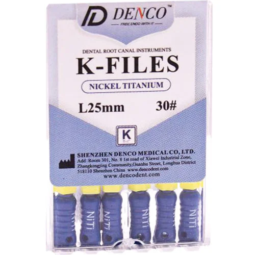 فایل دستی k-file نیکل تیتانیوم دنکو Denco (طول 25)