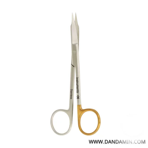 قیچی جراحی خمیده دنده ای دسته طلایی دناپویا 2013